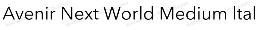 Avenir Next World Medium ltalic字体转换